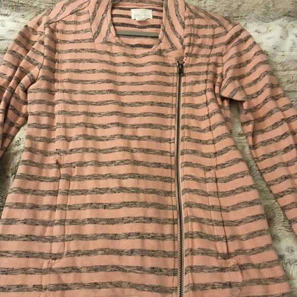 : : Caslon Striped Soft Cotton Moto Style Jacket : : - Picture 8 of 13